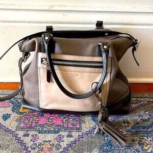 Coach Legacy Rory Satchel leather colorblock crossbody shoulder purse